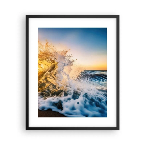 Affiche dans un cadre noir - Poster - S'amuser dans le sable - 40x50 cm