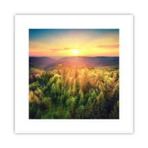 Affiche - Poster - Monts et sommets - 30x30 cm
