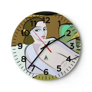 Horloge murale - Pendule murale - Portrait intime - 30x30 cm