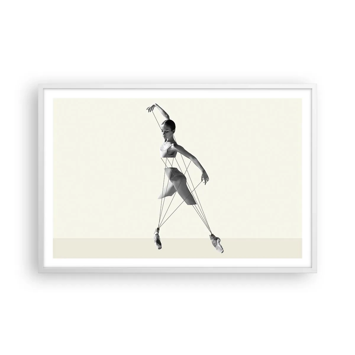 Affiche dans un cadre blanc - Poster - Dans le théatre de la vie - 91x61 cm