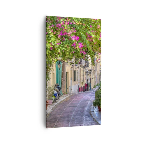 Impression sur toile - Image sur toile - Allée fleurie - 55x100 cm