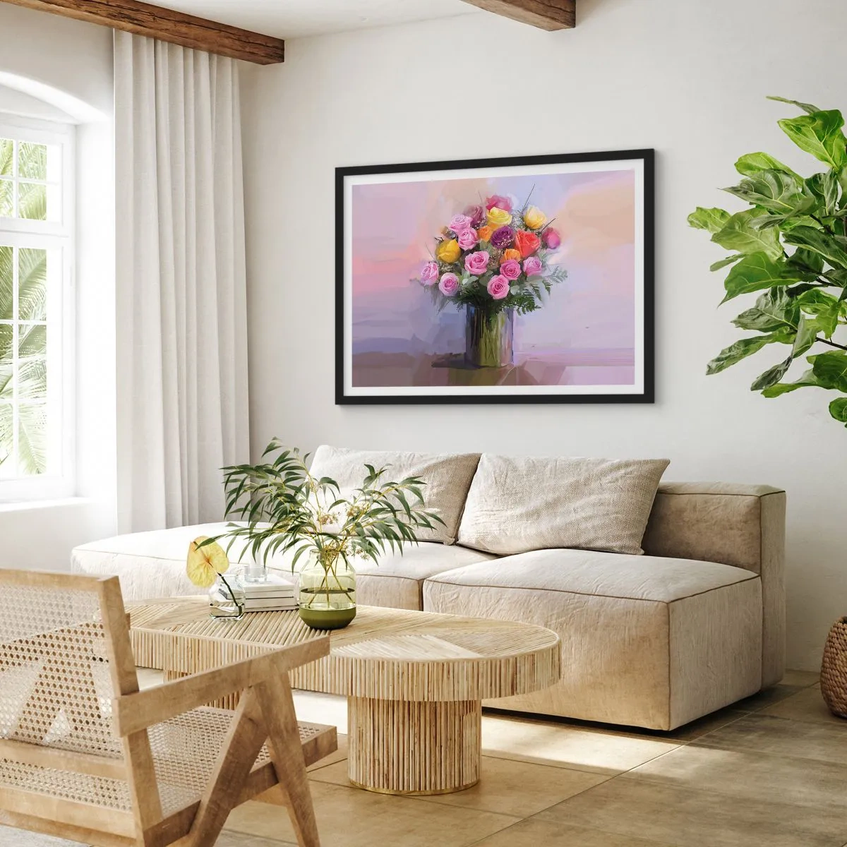 Affiche dans un cadre noir - Poster - Beauté conservée - 50x40 cm