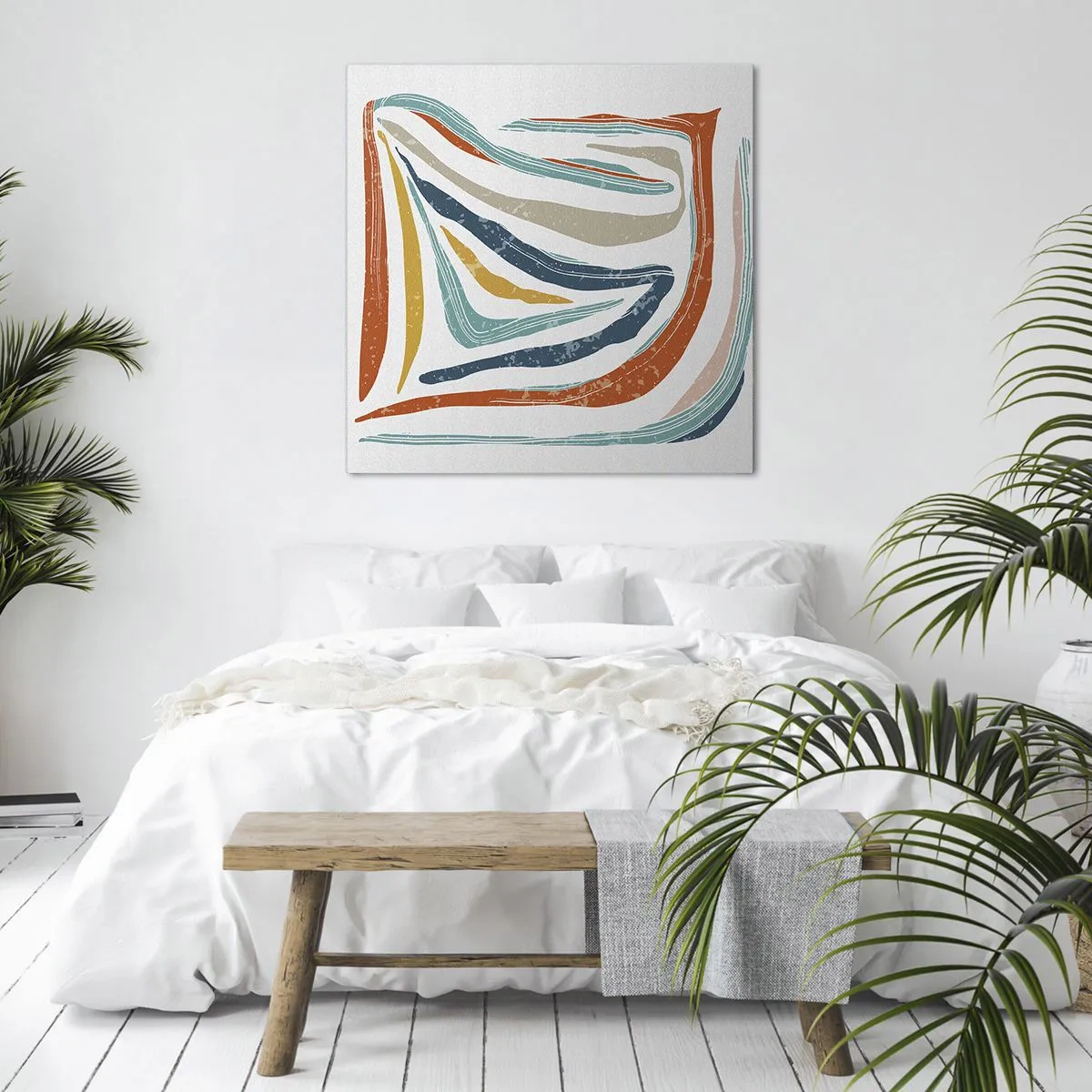 Impression sur toile - Image sur toile - Abstraction avec un sourire amical - 60x60 cm