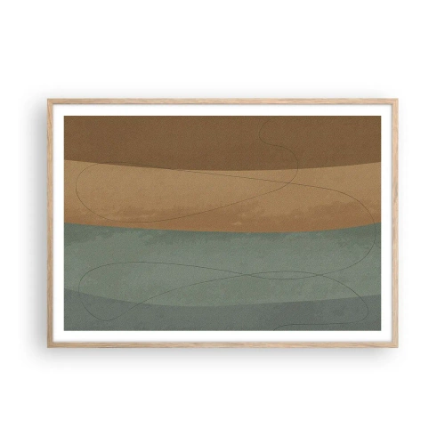 Affiche dans un chêne clair - Poster - Composition horizontale - 100x70 cm