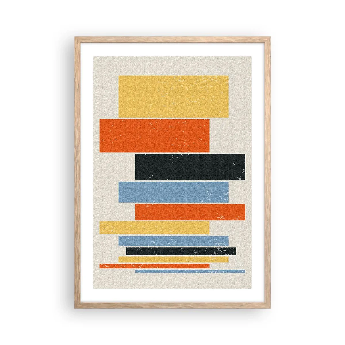 Affiche dans un chêne clair - Poster - Notation musicale - 50x70 cm