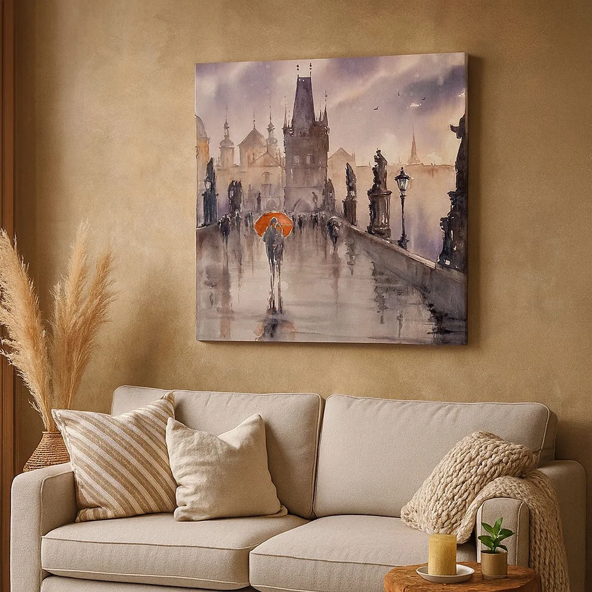 Impression sur toile - Image sur toile - Les gens ne changent pas - 30x30 cm