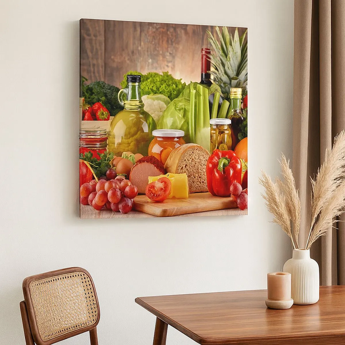 Impression sur toile - Image sur toile - Fumé, cuit au four et mariné - 30x30 cm