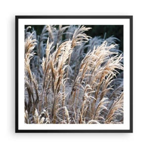 Affiche dans un cadre noir - Poster - Habillé de givre - 60x60 cm