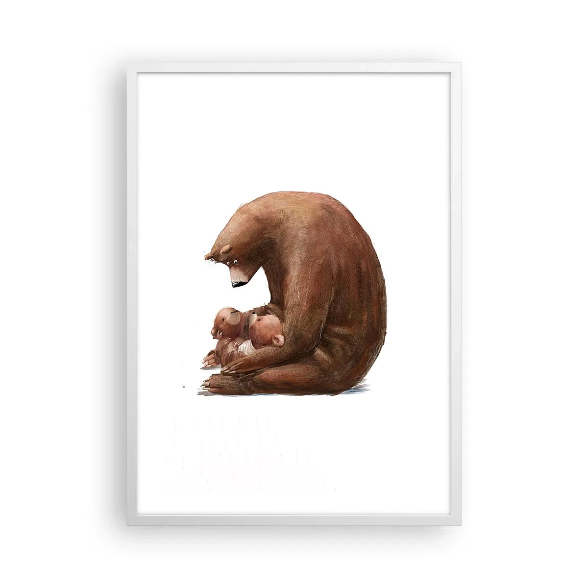 Affiche dans un cadre blanc - Poster - Faites de beaux rêves les enfants - 50x70 cm