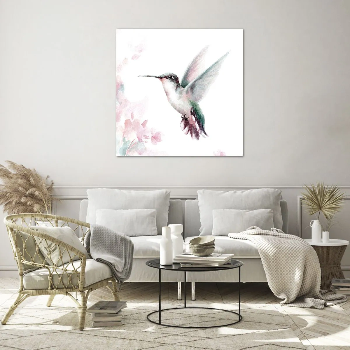 Impression sur verre - Image sur verre - Immortalisé dans un battement - 70x70 cm