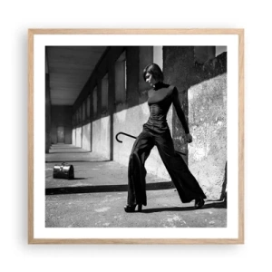 Affiche dans un chêne clair - Poster - Élégance urbaine - 60x60 cm