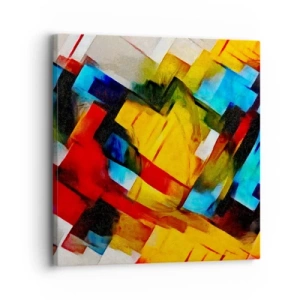 Impression sur toile - Image sur toile - Une superposition multicolore - 30x30 cm
