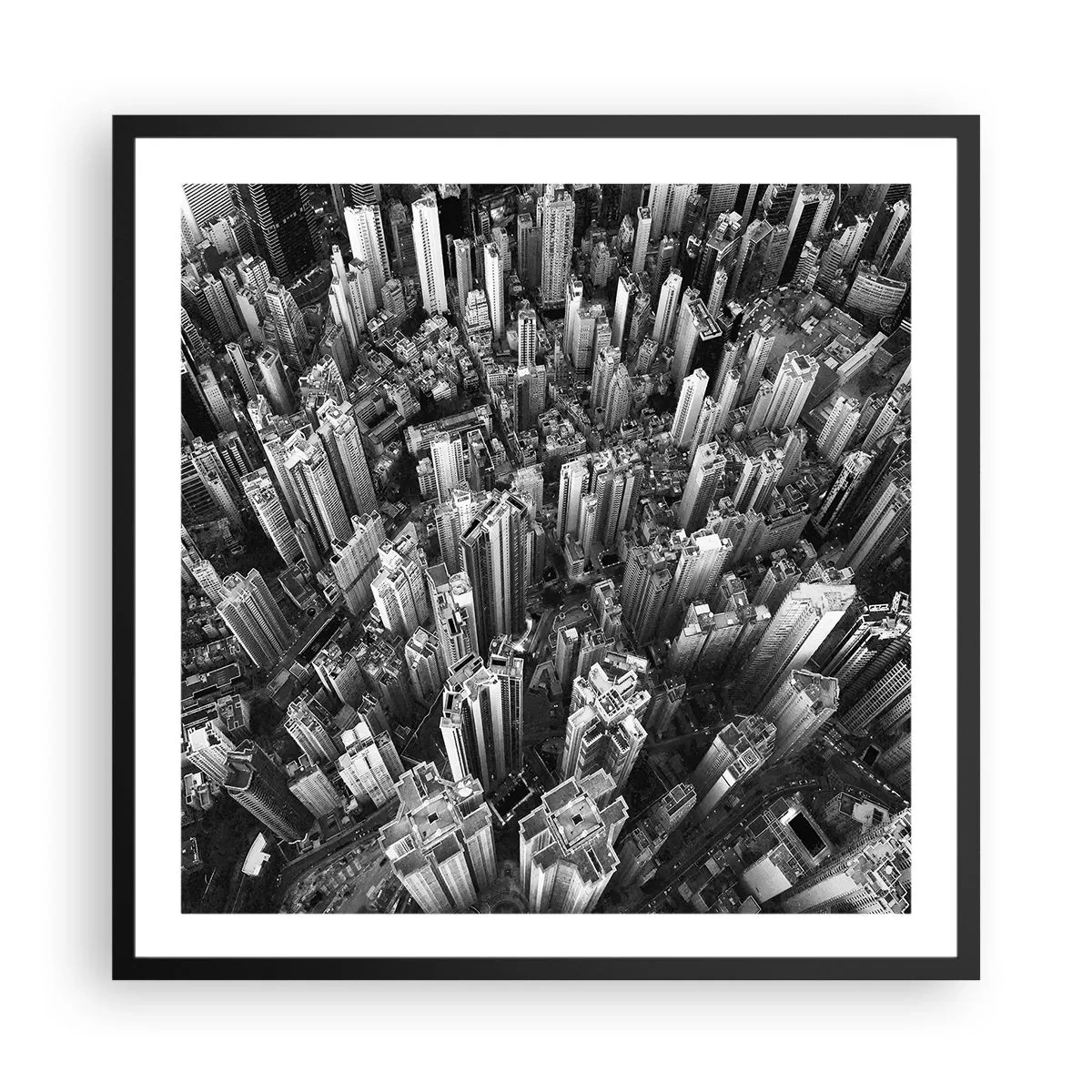 Affiche dans un cadre noir - Poster - Toujours de plus en plus haut - 60x60 cm