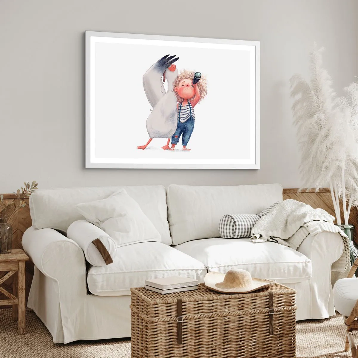 Affiche dans un cadre blanc - Poster - Plan de grand voyage - 70x50 cm