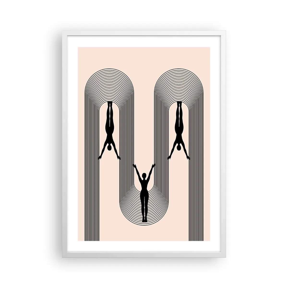 Affiche dans un cadre blanc - Poster - Les jambes en l’air - 50x70 cm