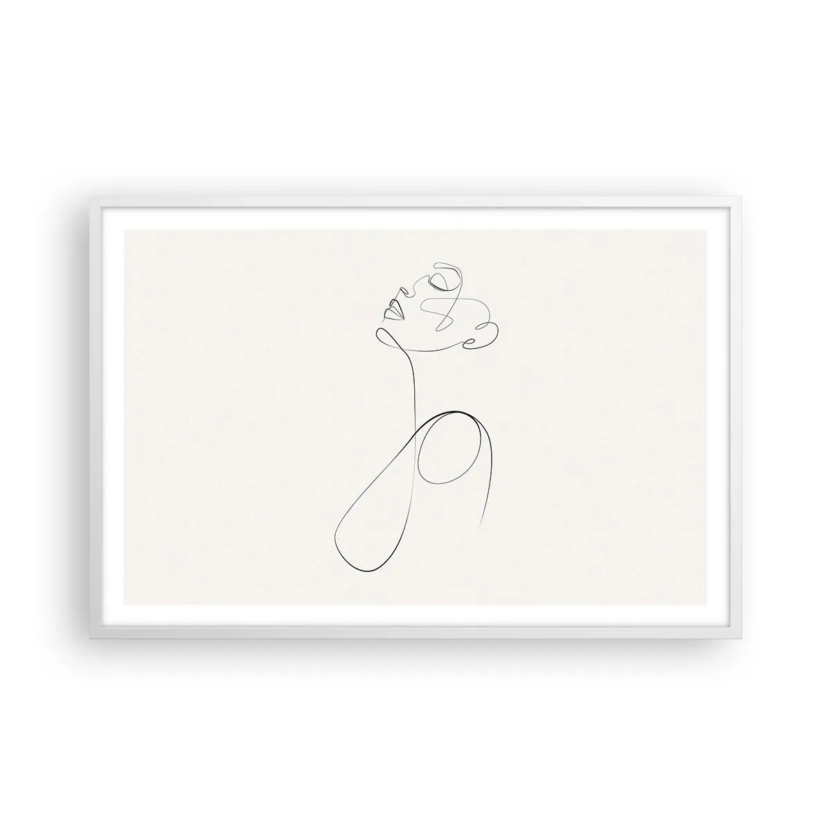 Affiche dans un cadre blanc - Poster - En boucle dans les rêves - 91x61 cm