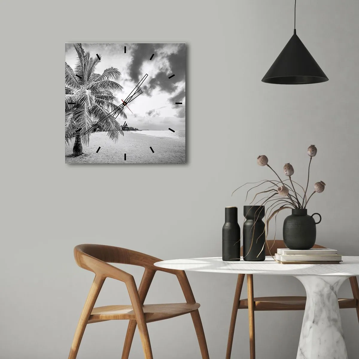 Horloge murale - Pendule murale - Quand tu aspires à la solitude - 40x40 cm