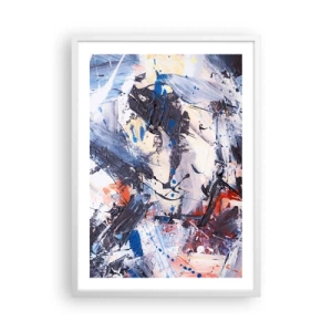 Affiche dans un cadre blanc - Poster - La danse folle de l'abstrait - 50x70 cm
