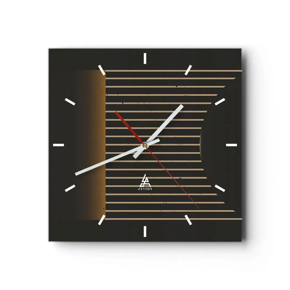 Horloge murale - Pendule murale - Explorez les ténèbres - 40x40 cm