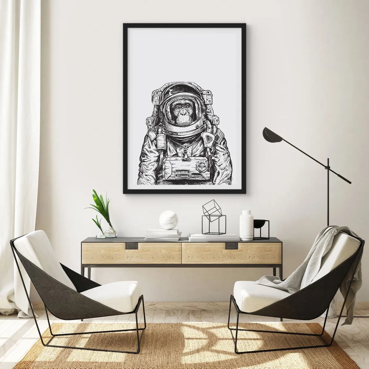 Affiche dans un cadre noir - Poster - Évolution alternative - 70x100 cm