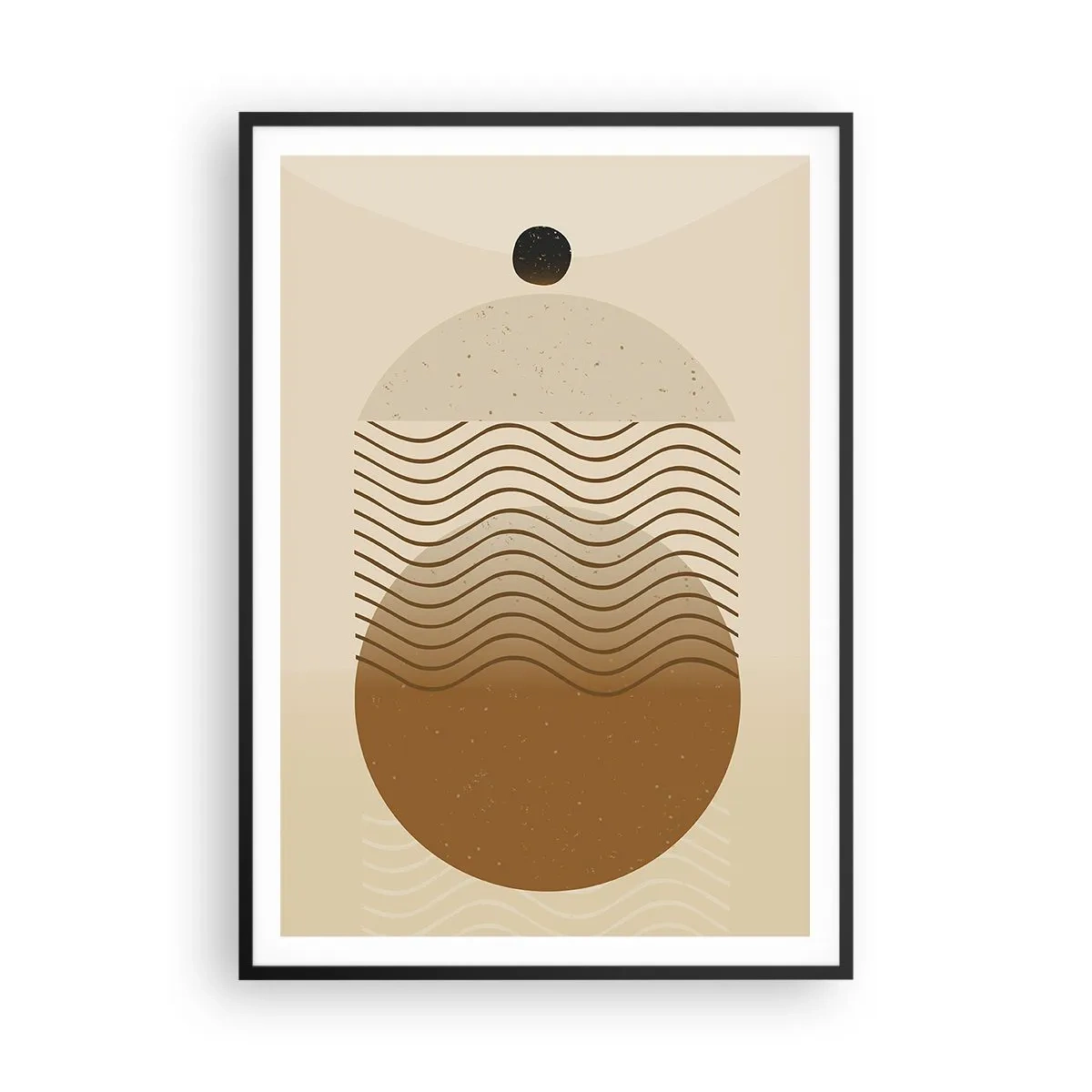 Affiche dans un cadre noir - Poster - Sur l'origine des figures géométriques - 70x100 cm