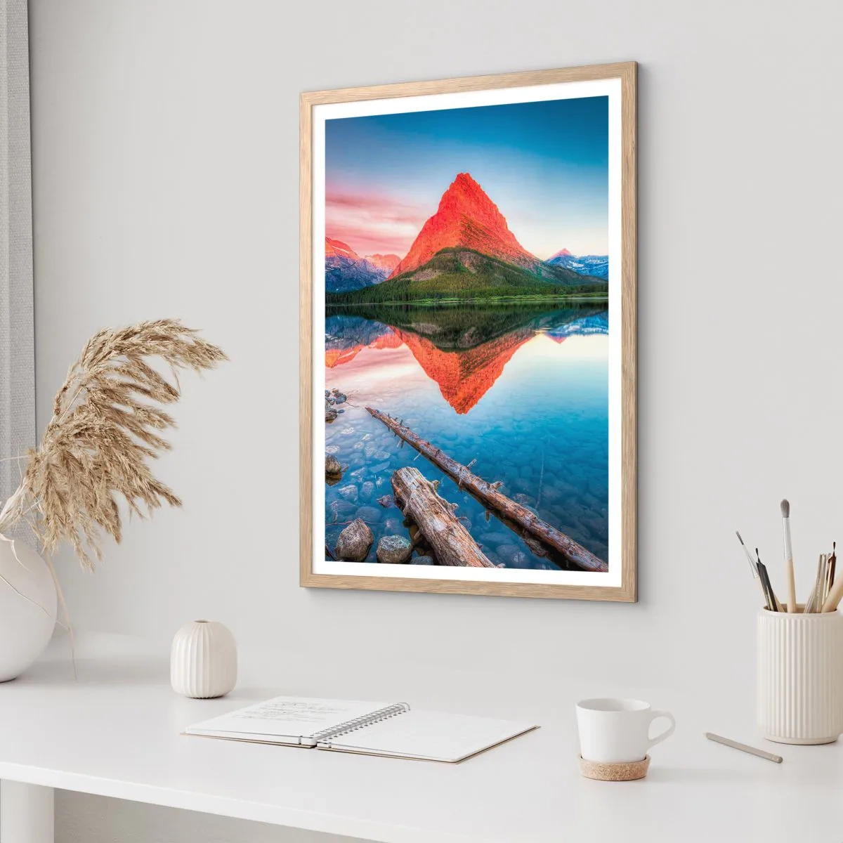 Affiche dans un chêne clair - Poster - Chaleur et fraicheur - 50x70 cm