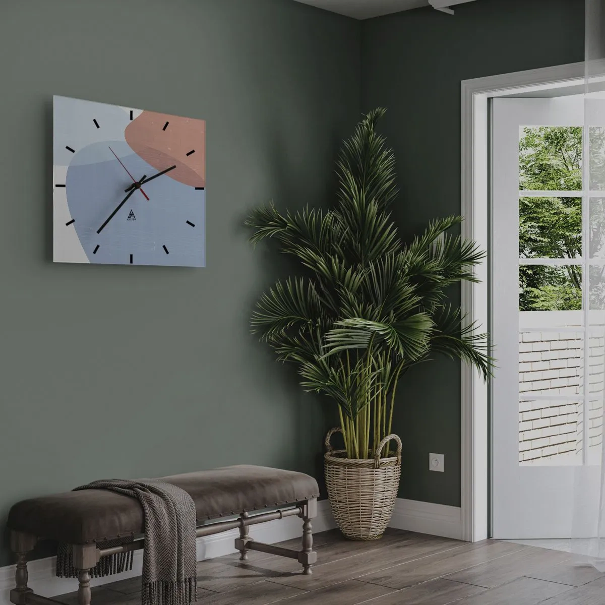 Horloge murale - Pendule murale - Relations pastel - 40x40 cm