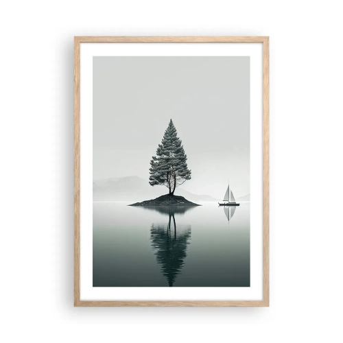 Affiche dans un chêne clair - Poster - Un rêve somnolent - 50x70 cm