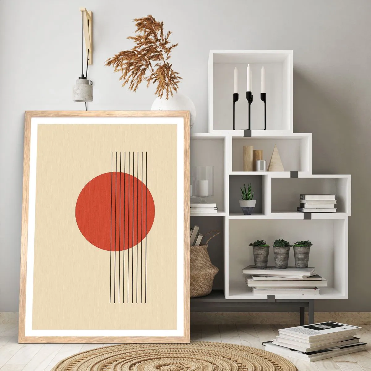 Affiche dans un chêne clair - Poster - Aux alentours et plus loin - 70x100 cm