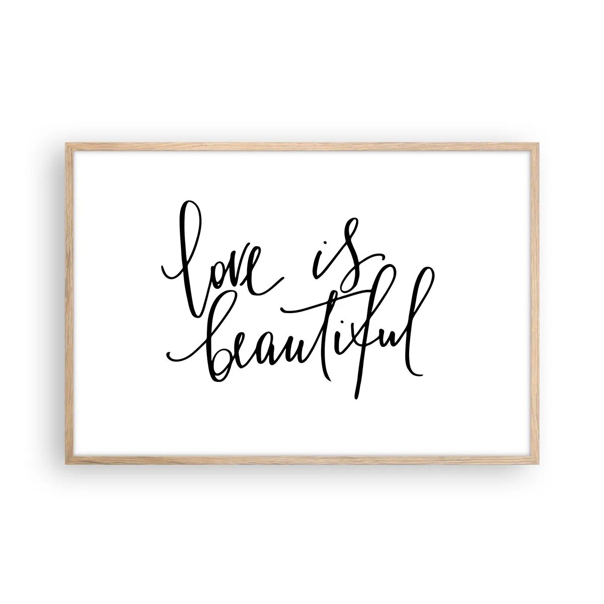 Affiche dans un chêne clair - Poster - Lire et répéter - 91x61 cm