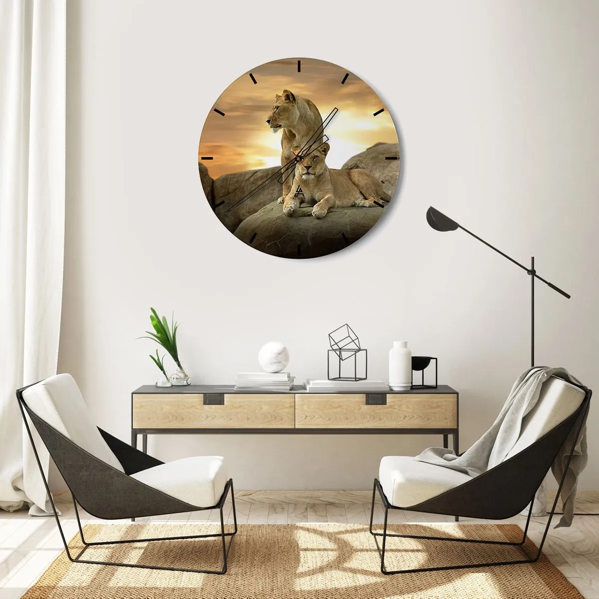 Horloge murale - Pendule murale - Majesté royale - 40x40 cm