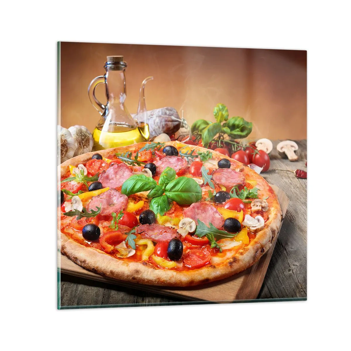 Impression sur verre - Image sur verre - Avec une vraie saveur italienne - 60x60 cm