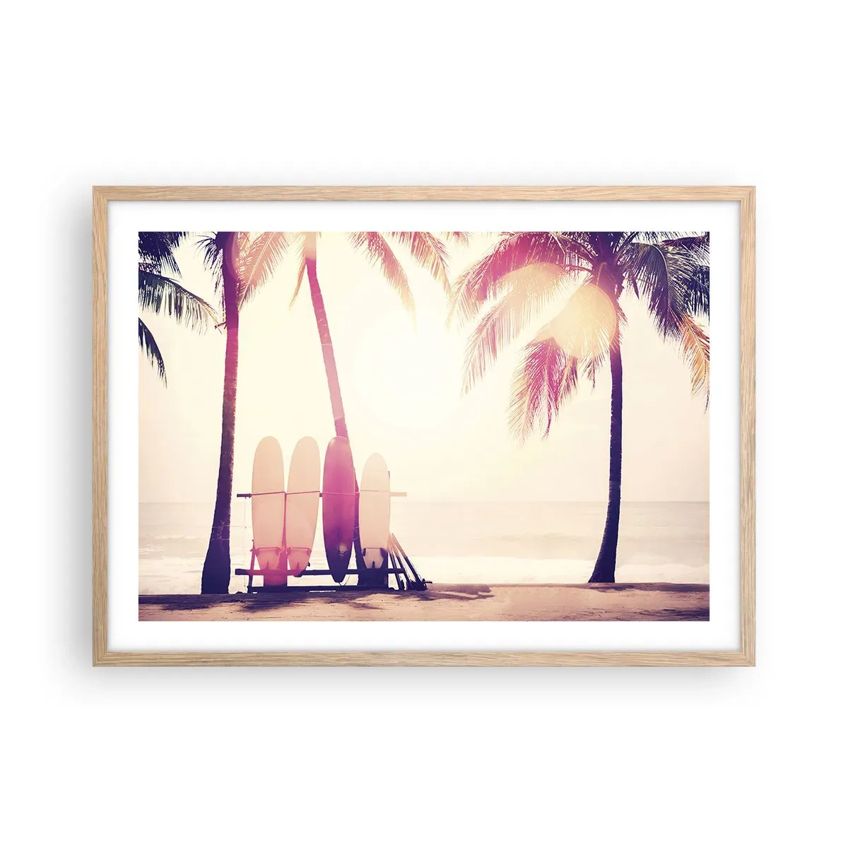 Affiche dans un chêne clair - Poster - Ca va être une journée magnifique - 70x50 cm