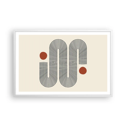 Affiche dans un cadre blanc - Poster - Du début à la fin - 91x61 cm