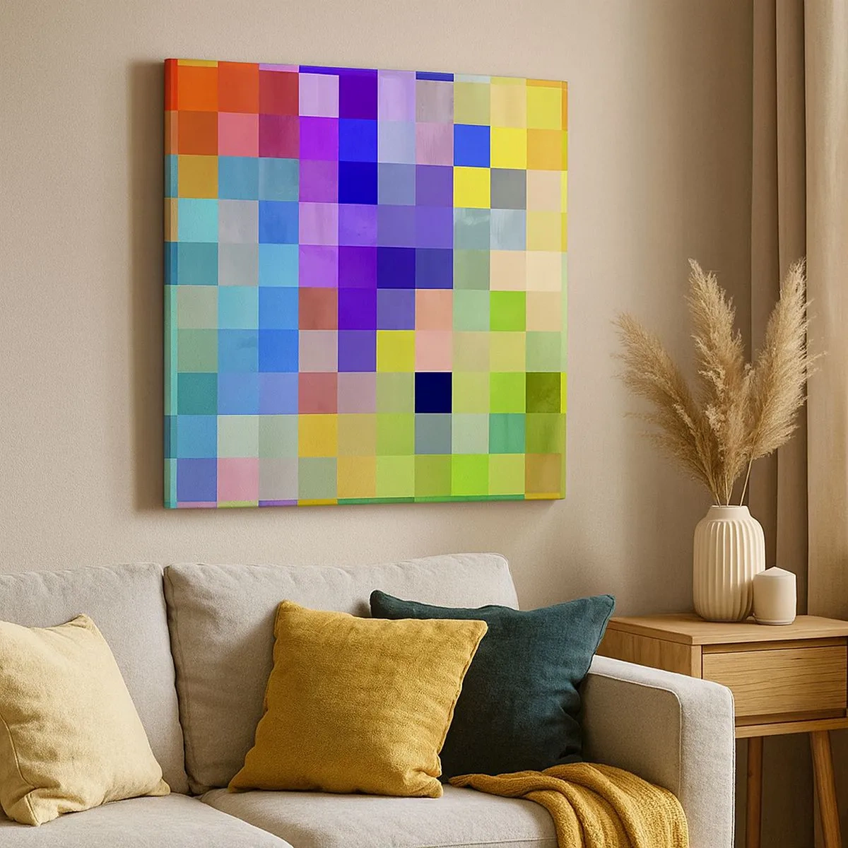 Impression sur toile - Image sur toile - Tous différents, tous égaux - 30x30 cm