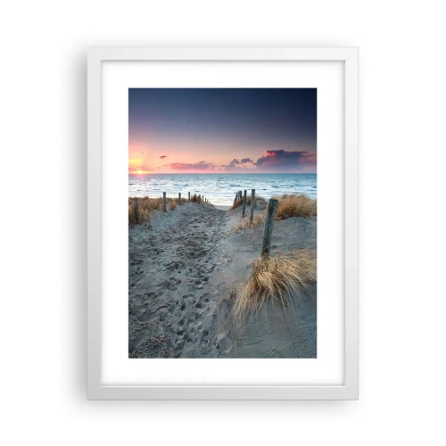 Affiche dans un cadre blanc - Poster - Tu as versé l'éclat de l'arc-en-ciel sur les flots - 30x40 cm