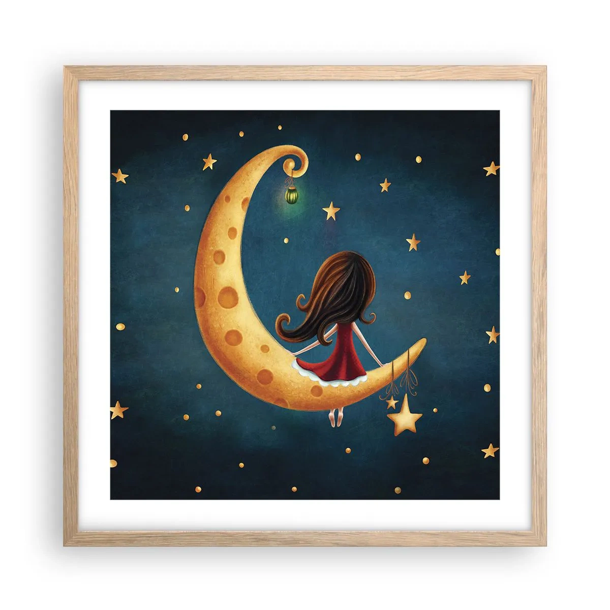 Affiche dans un chêne clair - Poster - Il était une fois... - 50x50 cm