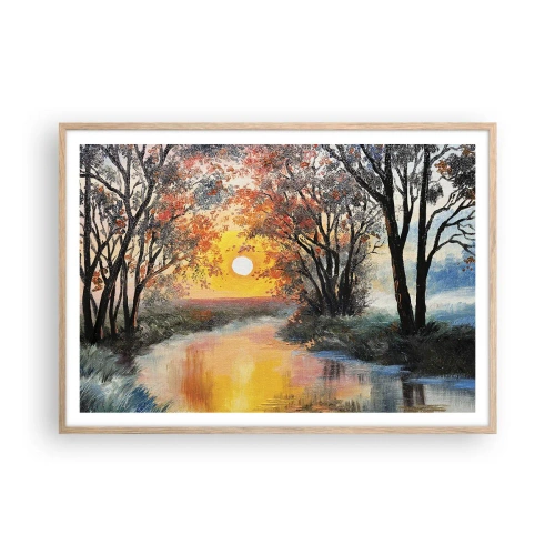 Affiche dans un chêne clair - Poster - Climats de printemps - 100x70 cm