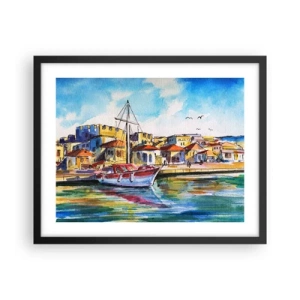 Affiche dans un cadre noir - Poster - Après-midi arc-en-ciel - 50x40 cm