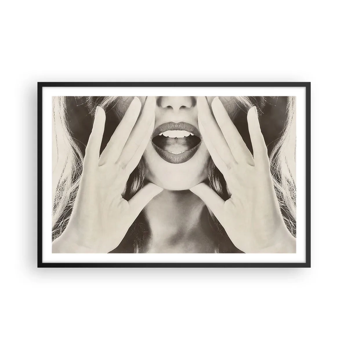 Affiche dans un cadre noir - Poster - J'arrive! - 91x61 cm