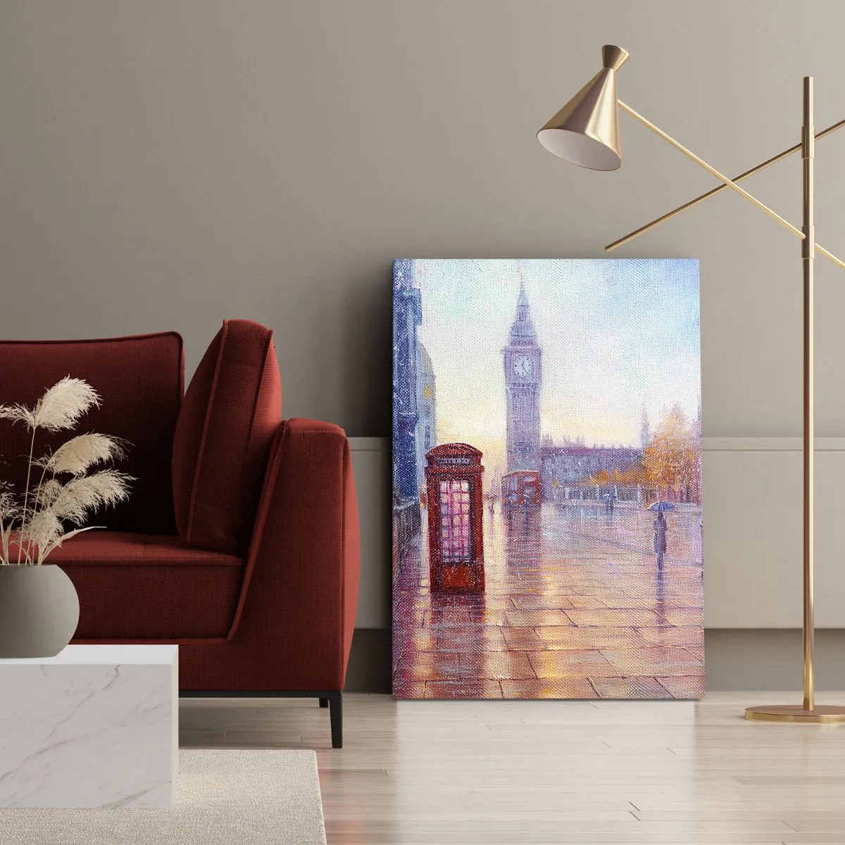 Impression sur toile - Image sur toile - Jour automnal londonien - 55x100 cm