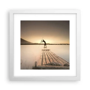 Affiche dans un cadre blanc - Poster - Avant la fin du jour - 30x30 cm