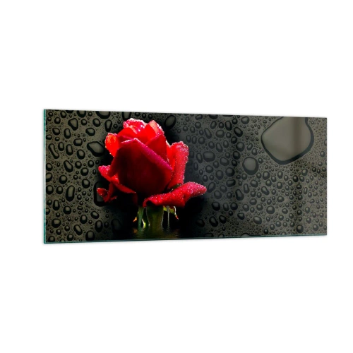 Impression sur verre - Image sur verre - Rouge et noir - 100x40 cm