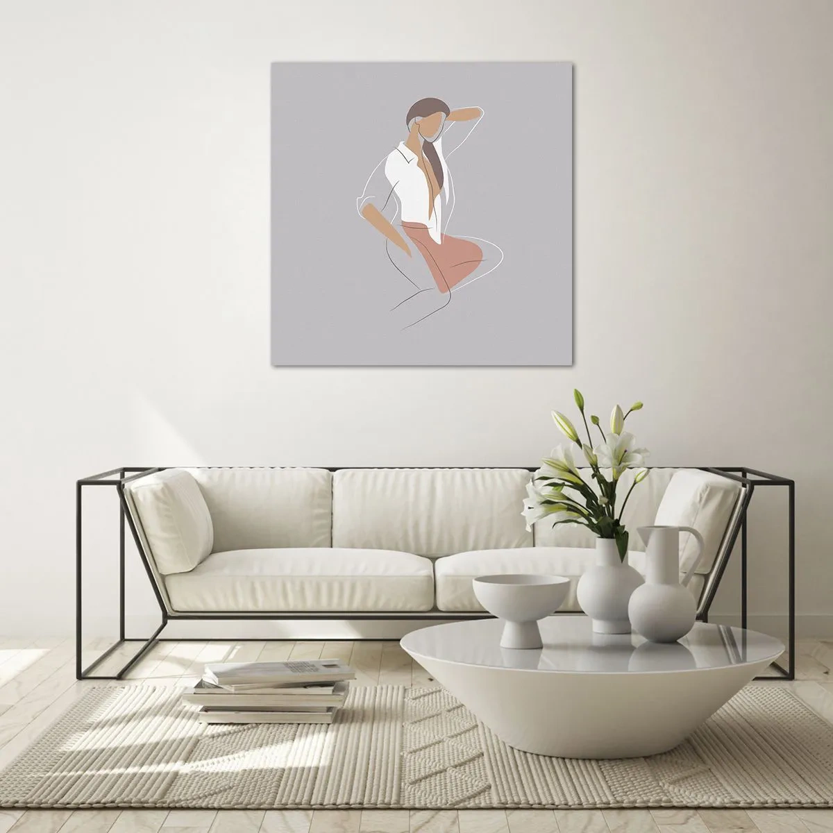 Impression sur verre - Image sur verre - Contour gracieux - 30x30 cm