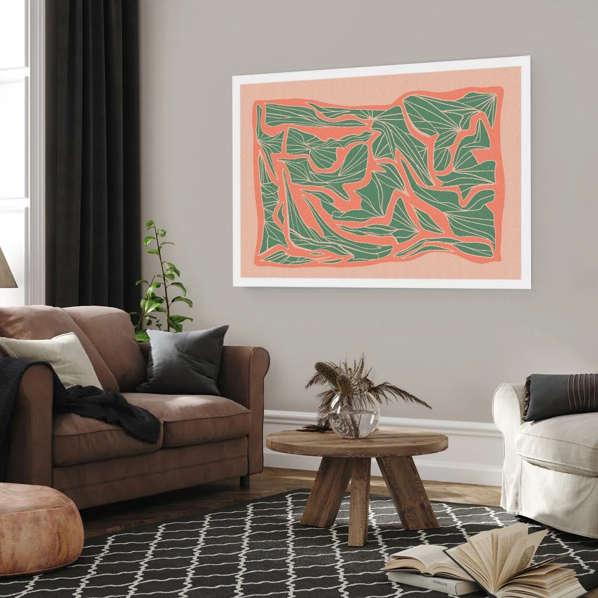 Affiche - Poster - La lutte entre le corail et la verdure - 70x50 cm