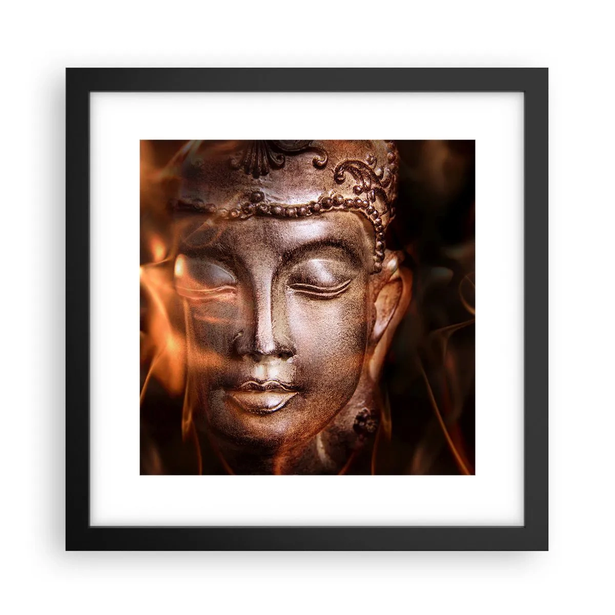 Affiche dans un cadre noir - Poster - Il n'existe qu'ici et maintenant - 30x30 cm