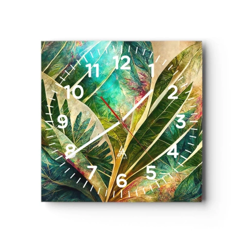 Horloge murale - Pendule murale - Les couleurs des tropiques - 40x40 cm