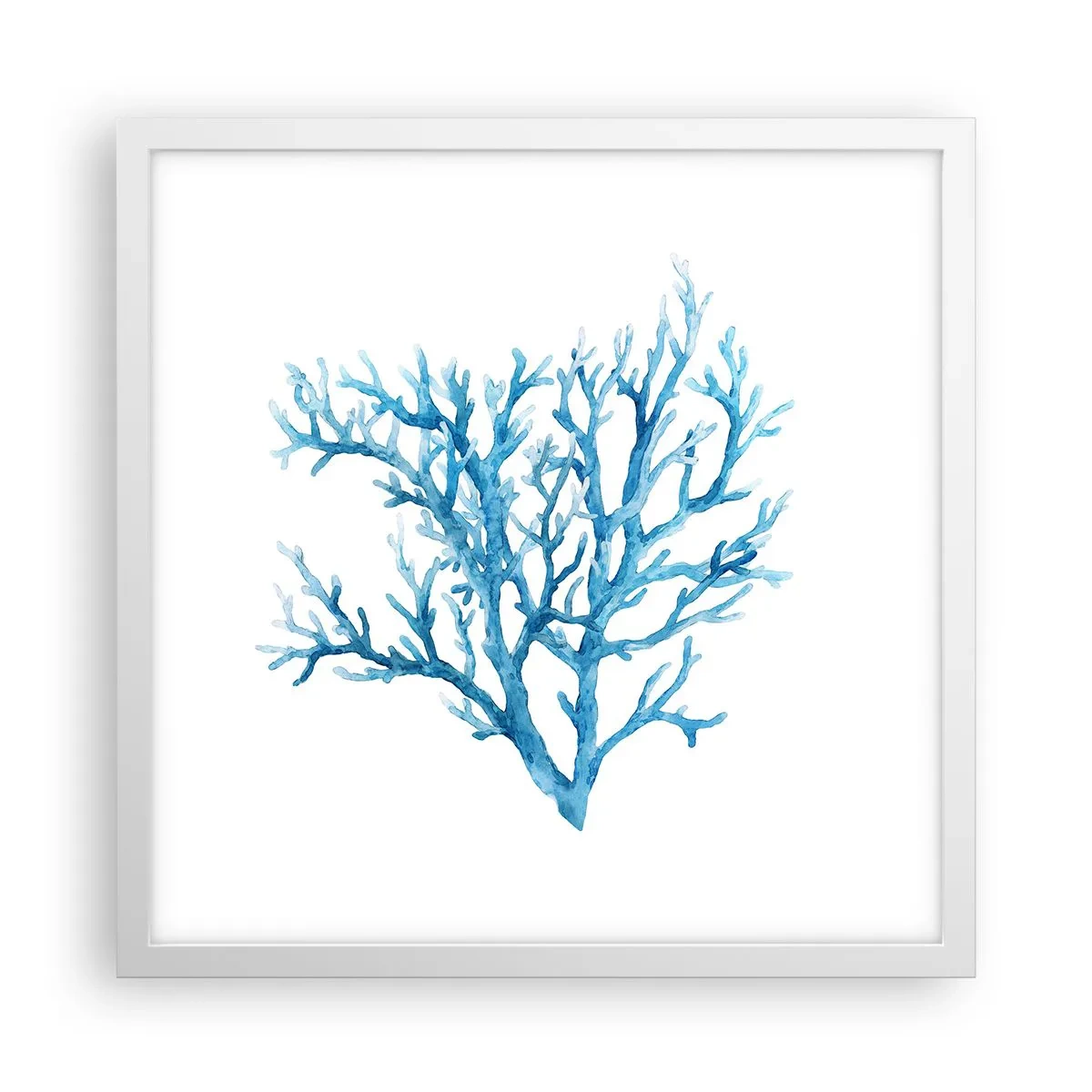 Affiche dans un cadre blanc - Poster - Filigrane nautique - 40x40 cm