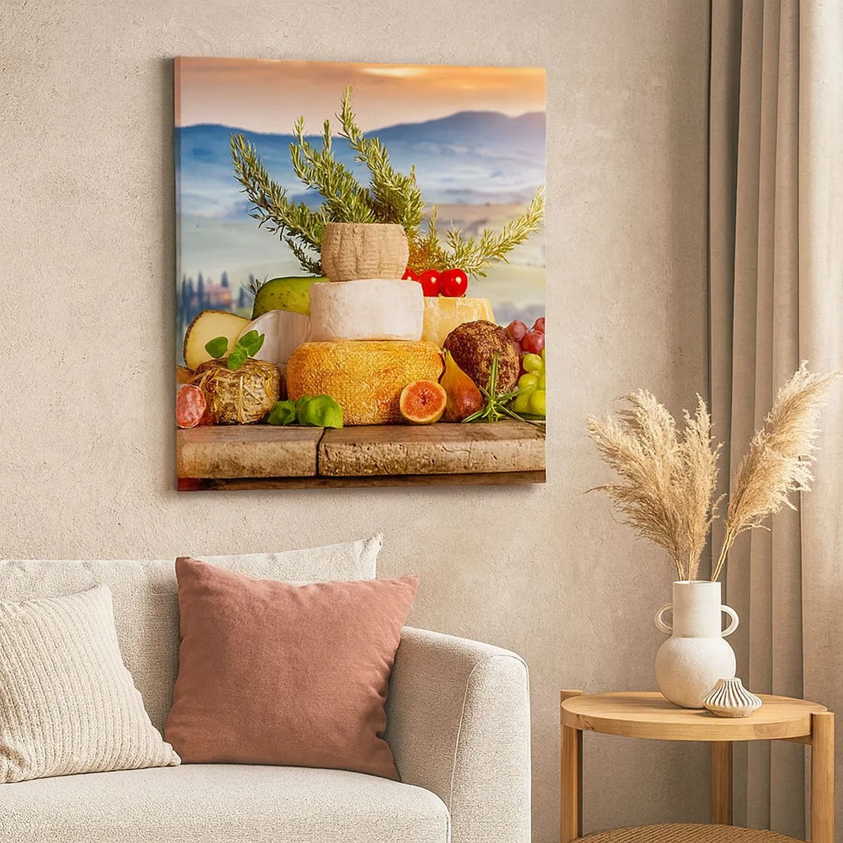 Impression sur toile - Image sur toile - La joie de vivre à l'italienne - 30x30 cm