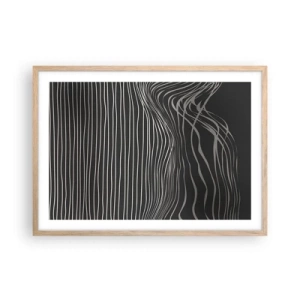 Affiche dans un chêne clair - Poster - Rythme et accent - 70x50 cm